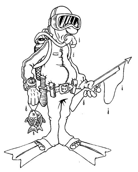 underwater diver coloring pages - photo #30